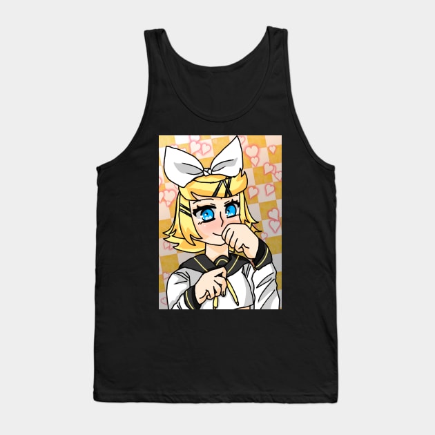 Kagamine Rin Cute Tank Top by Wiley Blue 